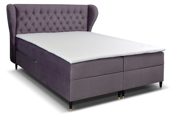 Kontinentální postel 180 cm Ortun (fialová) (s matrací). 1033266