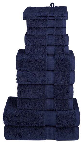 12dílná sada ručníků Premium SOLUND navy modrá 600 g/m² 137575