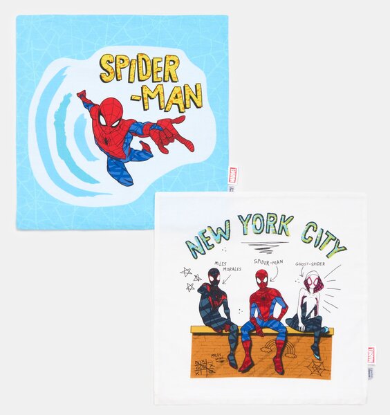 Sinsay - Bavlněné povlaky na polštáře Spider-Man 2 pack - vícebarevná