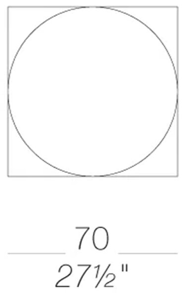 La Palma designové jídelní stoly Brio Round (72 cm)