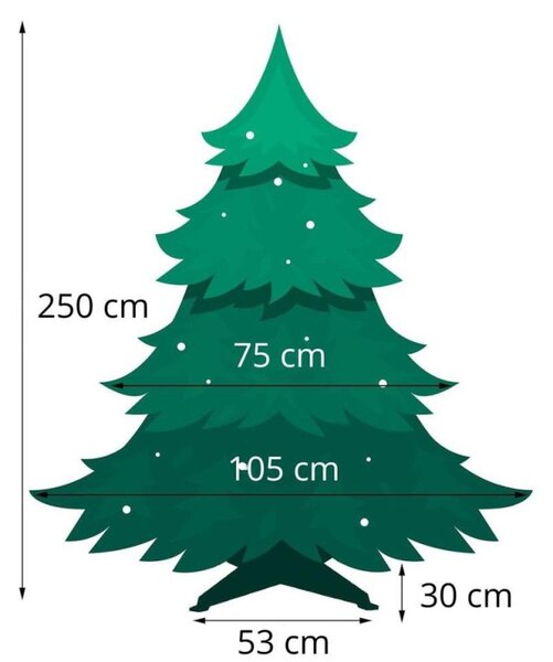 Vánoční stromek Borovice Slim diamantová 250 cm