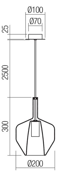 Smarter Závěsné svítidlo TRESOR, 1xE27, v. 300 mm Barva: Modrá