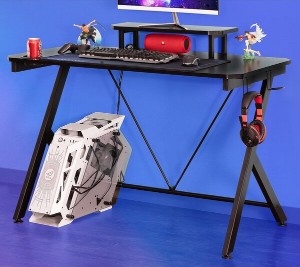 PC stůl Dagobert, černá / červená