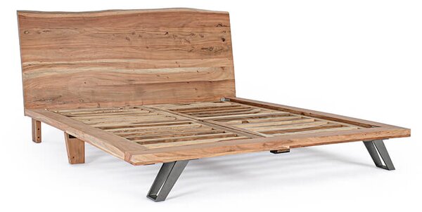 Dřevěná dvoulůžková postel aron 160 x 190 cm přírodní