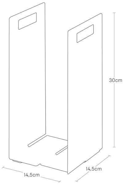 YAMAZAKI Sada dvou černých kovových organizérů na ručníky Tower