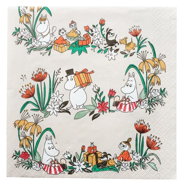 Havi Ubrousky Moomin Misteli 33x33cm, 20ks / béžové