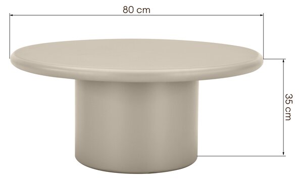 Hector Konferenční stolek Arce 80 cm béžový