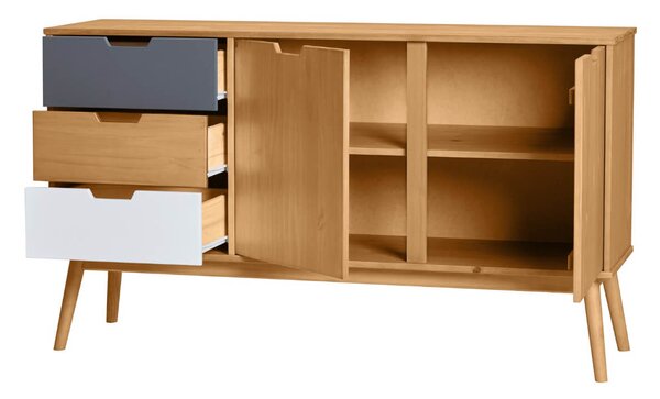 Komoda cusco 80 x 140 šedobílá