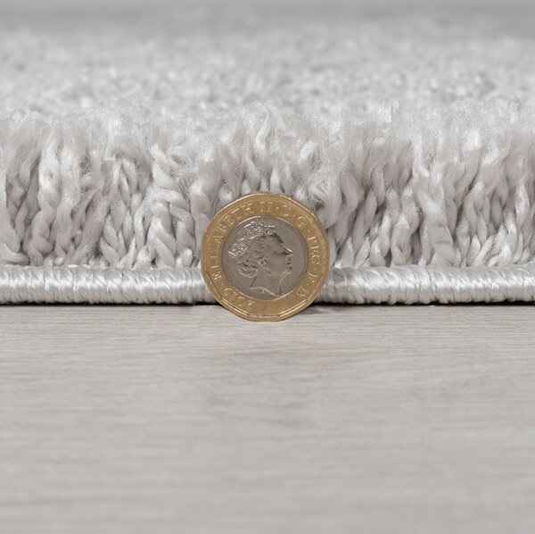 Flair Rugs, Kusový koberec Shaggy Teddy Grey, 80x150, šedá, ložnice