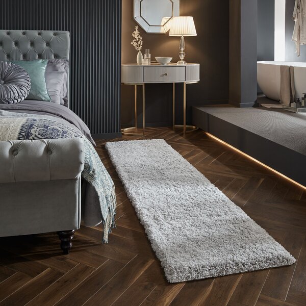 Flair Rugs, Běhoun Shaggy Teddy Grey, 60x230, šedá, dětský pokoj