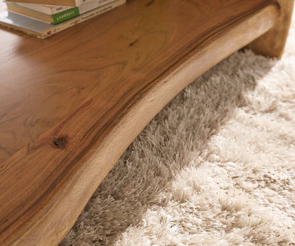 DELIFE Konferenční stolek Live-Edge 130x60 cm akácie přírodní přírodní hrana