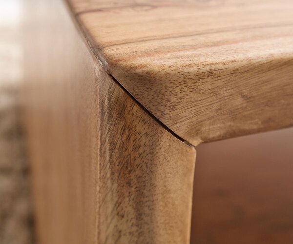 DELIFE Konferenční stolek Live-Edge 130x60 cm akácie přírodní přírodní hrana