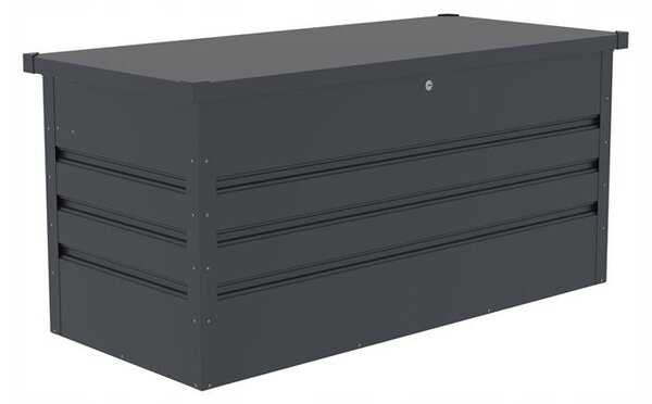 Zahradní úložný box kovový 400 l černý