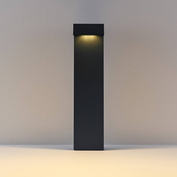 Molto Luce LED osvětlení cesty ATO, výška 45 cm, DALI, antracitová barva, IP65, kov, stmívatelný, Černá, Hliník, Moderní, Venkovní sloupové světlo