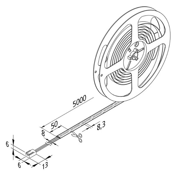 LED páska Basic-Tape S, IP54, 4 000K, délka 500 cm