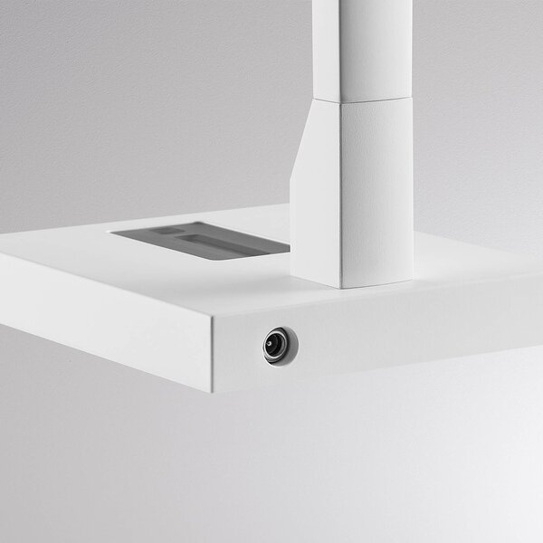 Molto Luce LED stolní lampa FLOYD PRO, bílá, 55 cm, stmívatelné, stmívatelný, Bílá / opál, Pracovna / kancelář, Hliník, Moderní