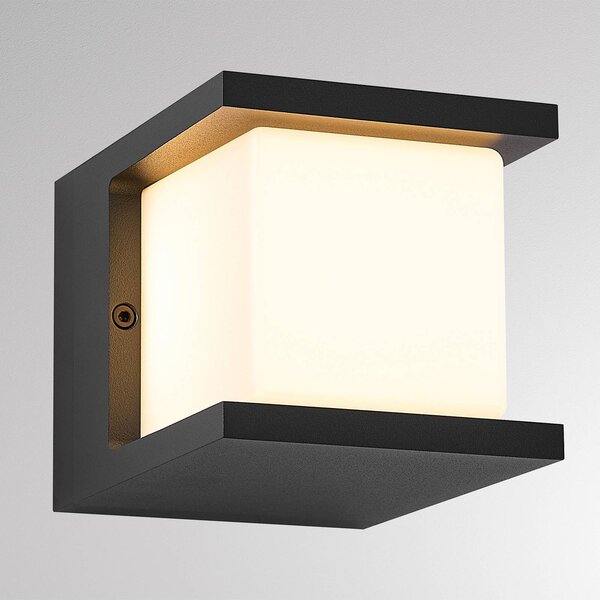 Molto Luce Venkovní nástěnné svítidlo FYNN-U, antracitová, 12 cm, IP65, zap/vyp, Černá, Hliník, Moderní