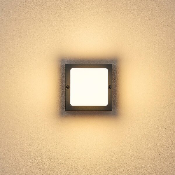Molto Luce Venkovní nástěnné svítidlo FYNN-O, antracitová, 11 cm, IP65, zapnuto/vypnuto, Černá, Hliník, Moderní