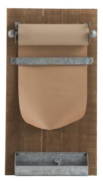 Nástěnná dřevěná Memo tabule s papírem - 39*15*71cm