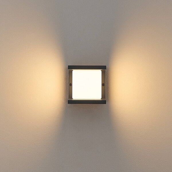Molto Luce Venkovní nástěnné svítidlo FYNN-U, antracitová, 12 cm, IP65, zap/vyp, Černá, Hliník, Moderní