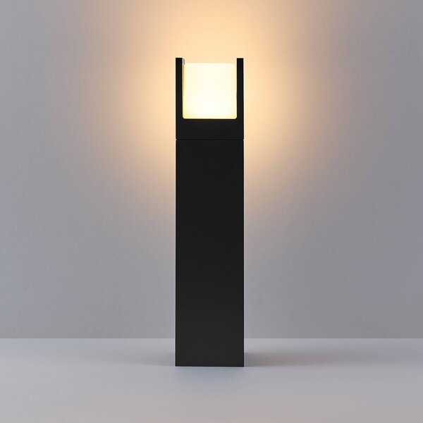Molto Luce LED osvětlení cesty FYNN-U, výška 45 cm, antracitová, IP65, zapnuto/vypnuto, Černá, Hliník, Moderní, Venkovní sloupové světlo