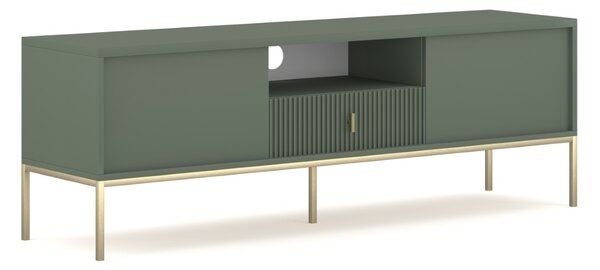 Vivaldi TV stolek Maggiore 154,5 cm zelený/zlatý
