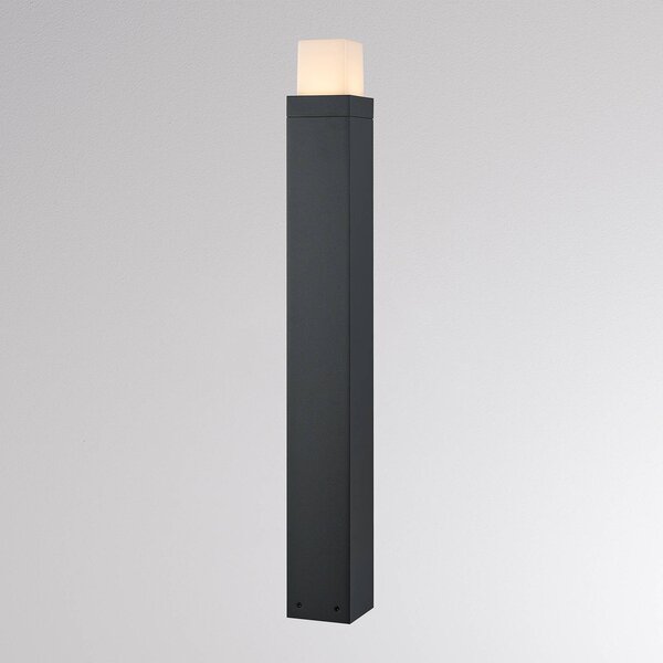 Molto Luce LED osvětlení cesty FYNN-O, výška 85 cm, antracitová, IP65, zap/vyp, Černá, Hliník, Moderní