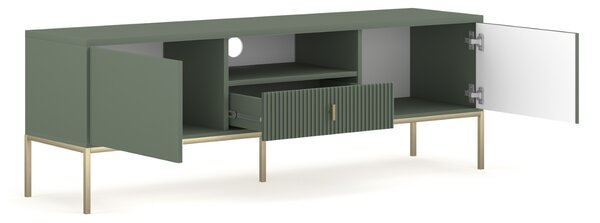 Vivaldi TV stolek Maggiore 154,5 cm zelený/zlatý