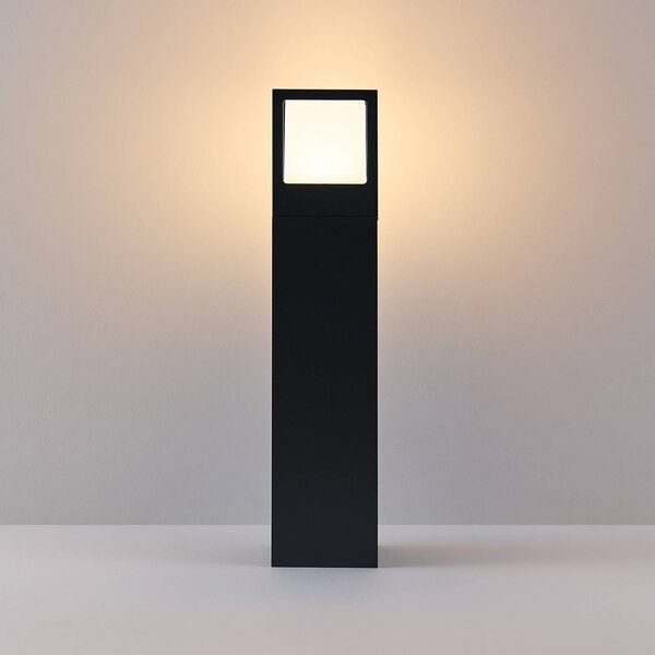 Molto Luce LED osvětlení cesty FYNN-X, výška 45 cm, antracitová, IP65, zap/vyp, Černá, Hliník, Moderní, Venkovní sloupové světlo