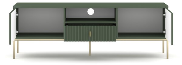 Vivaldi TV stolek Maggiore 154,5 cm zelený/zlatý