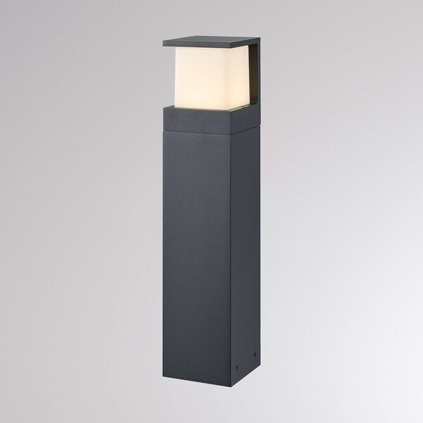 Molto Luce LED osvětlení cesty FYNN-Y, výška 45 cm, antracitová, IP65, zap/vyp, Černá, Hliník, Moderní, Venkovní sloupové světlo