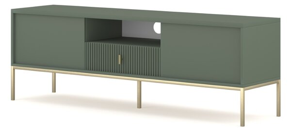 Vivaldi TV stolek Maggiore 154,5 cm zelený/zlatý