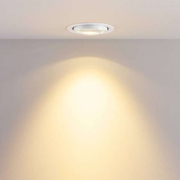Molto Luce LED stropní vestavná svítidla MAG MINI, bílá, Ø 10 cm, 18 V, Bílá / opál, Obývací pokoj / jídelna, Hliník, Moderní, Zapuštěné kulaté