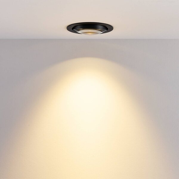 Molto Luce LED stropní vestavné svítidlo MAG MINI, černé, Ø 10 cm, 18 V, Černá, Obývací pokoj / jídelna, Hliník, Moderní, Zapuštěné kulaté