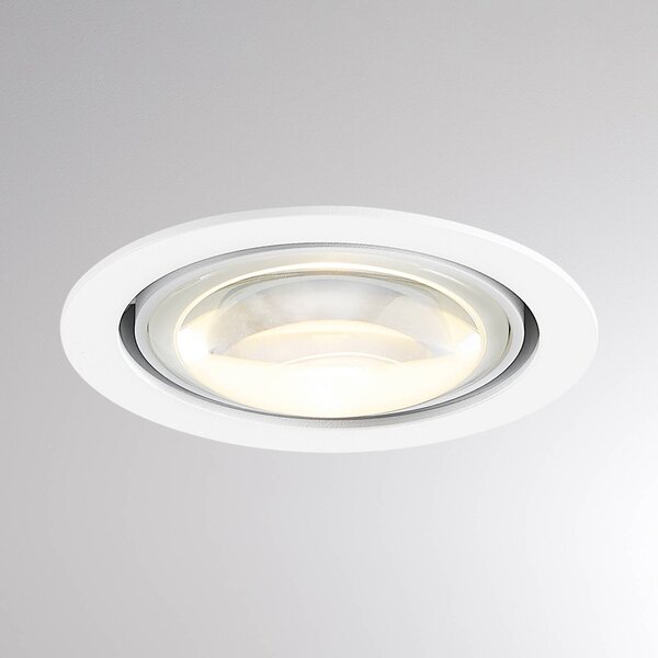 Molto Luce LED stropní vestavná svítidla MAG MINI, bílá, Ø 10 cm, 18 V, Bílá / opál, Obývací pokoj / jídelna, Hliník, Moderní, Zapuštěné kulaté