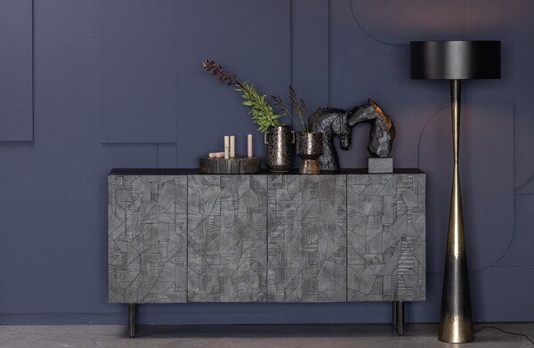 Komoda counter 160 x 83 cm černá