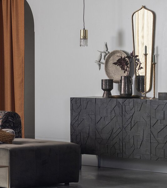 Komoda counter 160 x 83 cm černá