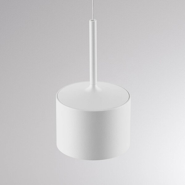 Molto Luce LED závěsné světlo MAG MINI, bílé, Ø 9 cm, stmívatelné, kovové, stmívatelný, Bílá / opál, Obývací pokoj / jídelna, Hliník, Moderní