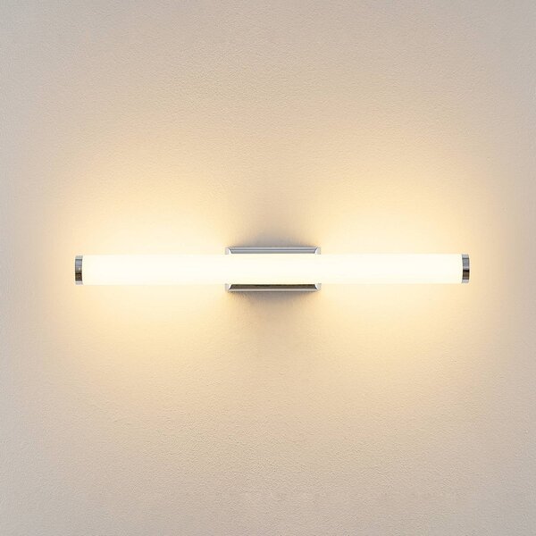 Molto Luce LED nástěnné světlo VINA S, chromová barva, šířka 40 cm, IP44,, Chrom / stříbro, Koupelna, Hliník, Moderní