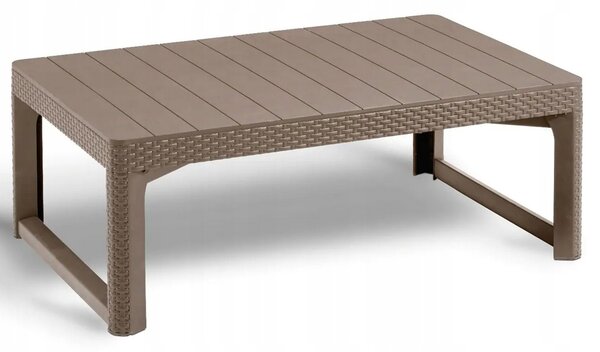 KETER Lyon rattan Stůl zahradní 116 x 72 cm cappuccino