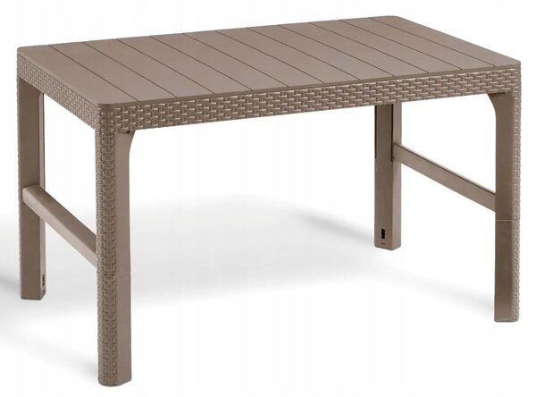 KETER Lyon rattan Stůl zahradní 116 x 72 cm cappuccino