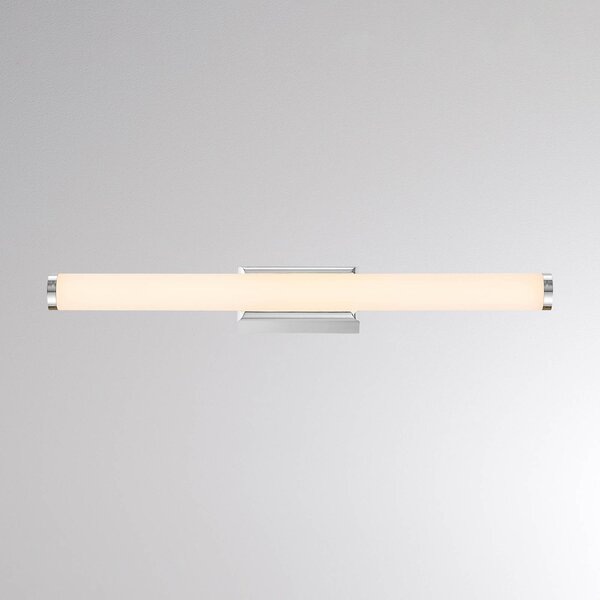 Molto Luce LED nástěnné světlo VINA S, chromová barva, šířka 40 cm, IP44,, Chrom / stříbro, Koupelna, Hliník, Moderní