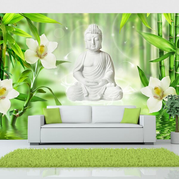 Samolepící fototapeta - Buddha a příroda 98x70