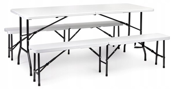 Sada zahradního nábytku plast Modern Home bílá, 3 ks