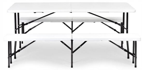 Sada zahradního nábytku plast Modern Home bílá, 3 ks