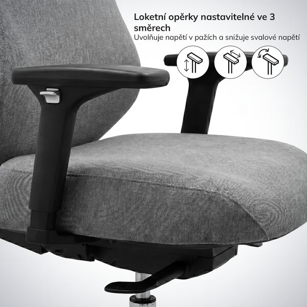 Ergonomická kancelářská židle tmavě šedá AXIS