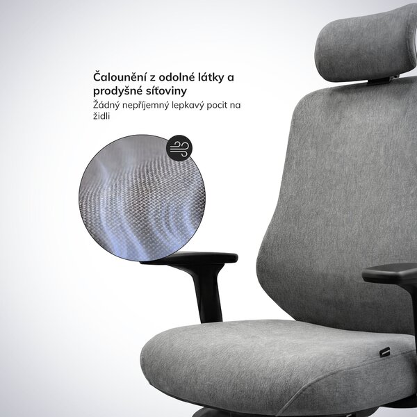 Ergonomická kancelářská židle tmavě šedá AXIS