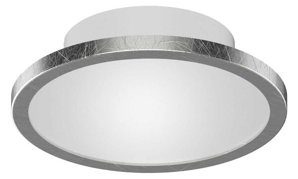 LIGHTME LED stropní svítidlo Aqua Ø14,7cm stříbrný list