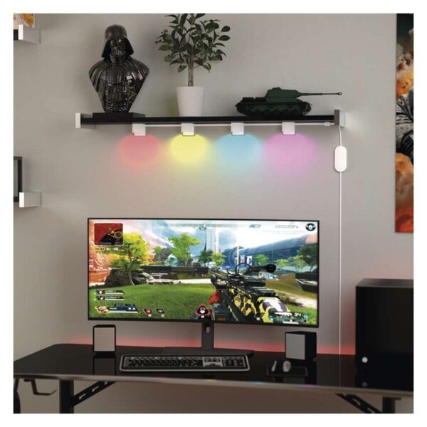 EMOS GoSmart LED bodové svítidlo – řetěz 255 cm, 12 dílů, 7 W, RGBIC+CCT, stmívatelné, WiFi 1555015000
