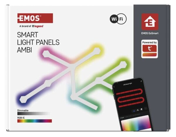 EMOS GoSmart LED svítidlo Lines bílé, 9 dílů, 34 W, RGB, stmívatelné, WiFi 1555249000